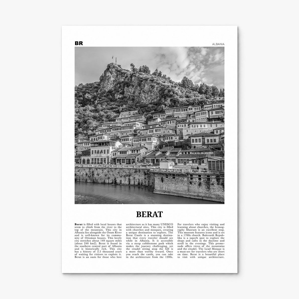 Berat Newspaper Poster, print only (unframed)