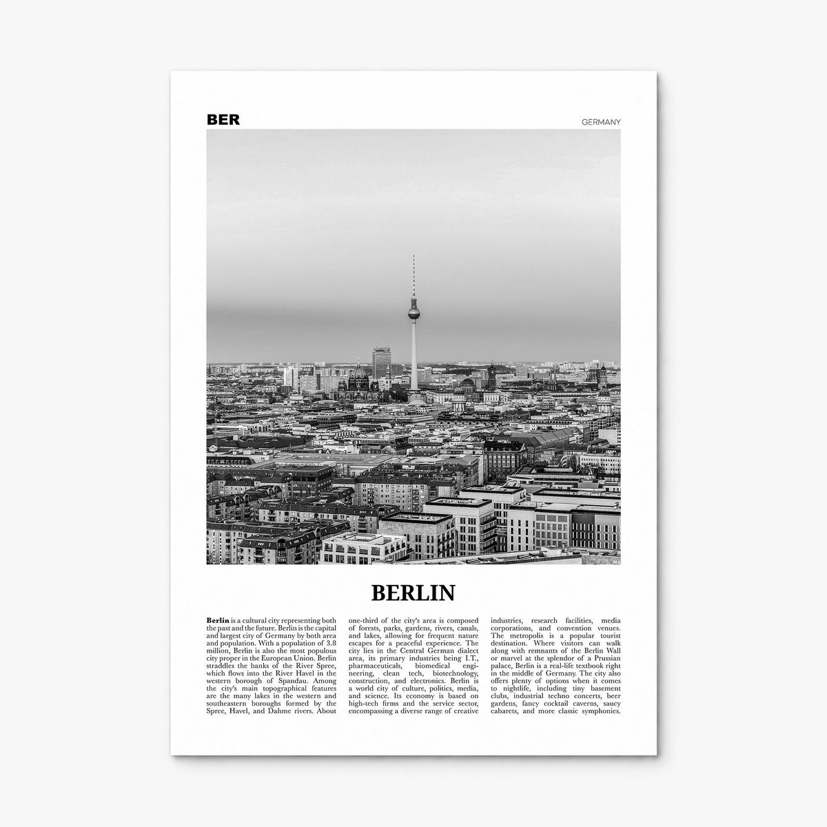 Berlin Newspaper No 2 Poster, print only (unframed)