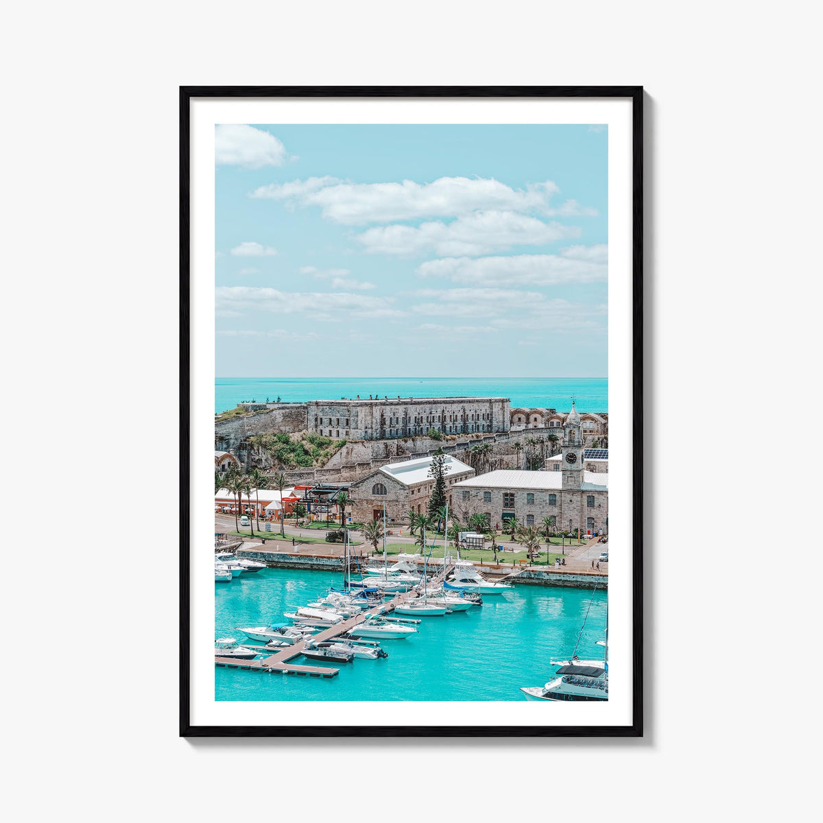 Bermuda colorful photo poster of North America – vertical wall art, unframed print shown in interior mockup