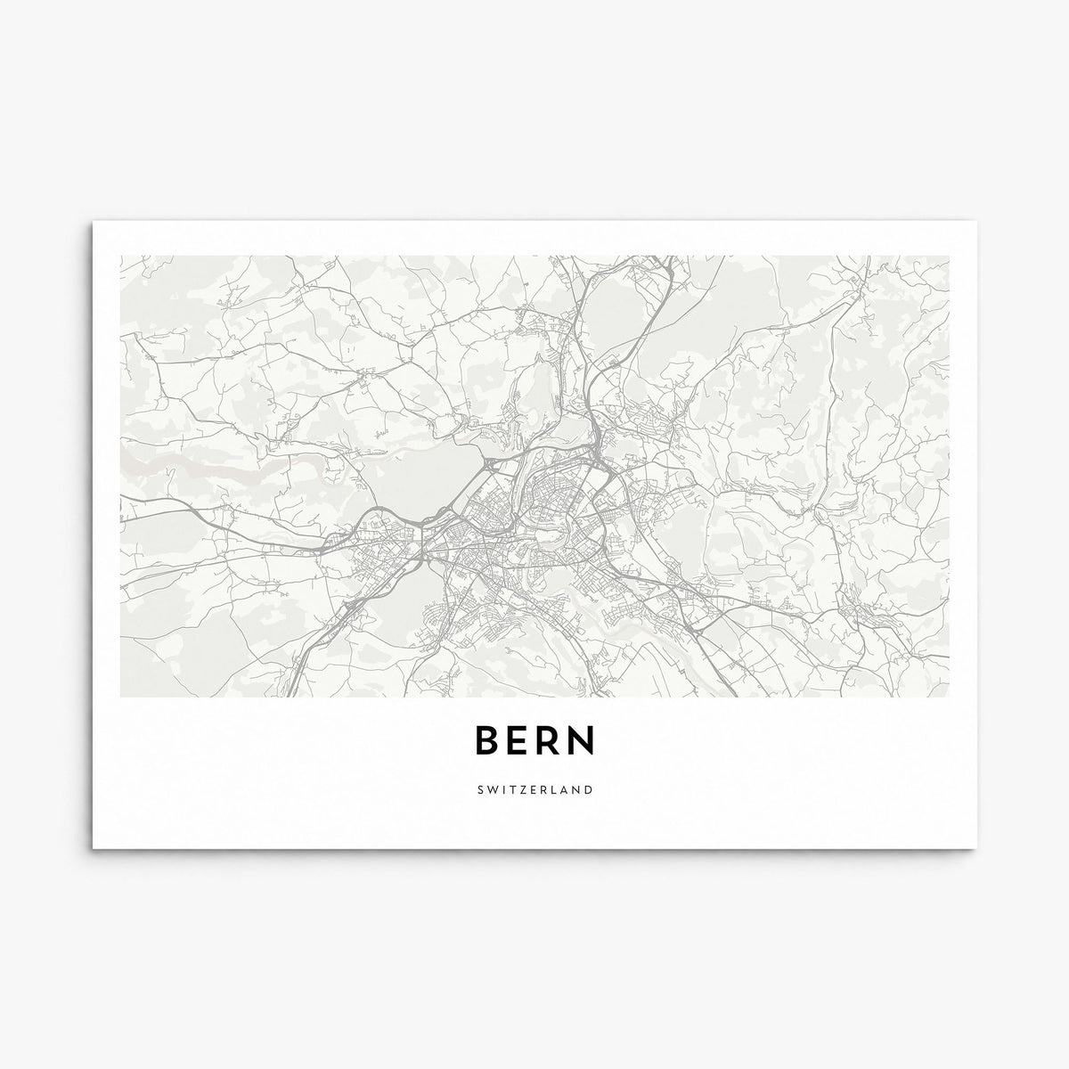 Bern Map Poster, print only (unframed)