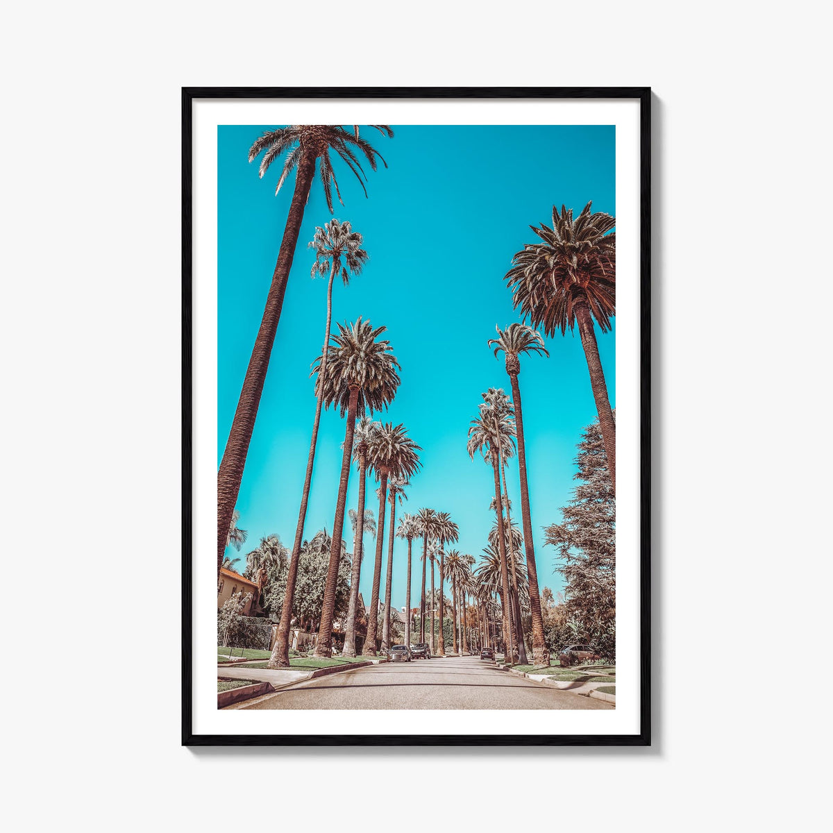 Beverly Hills colorful photo poster of California, USA – vertical wall art, unframed print shown in interior mockup