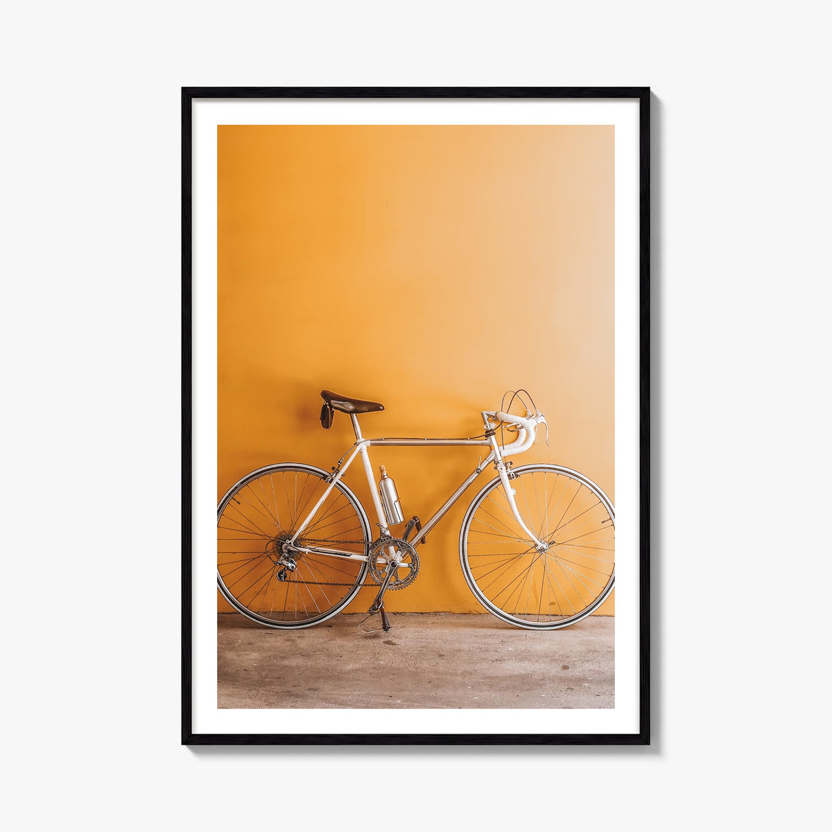 Bicycle no. 1 colorful photo poster – vertical wall art, unframed print shown in interior mockup
