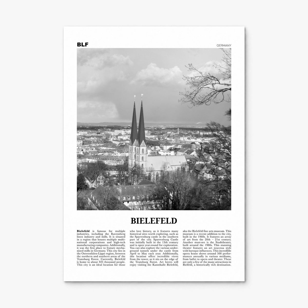 Bielefeld Newspaper Poster, print only (unframed)