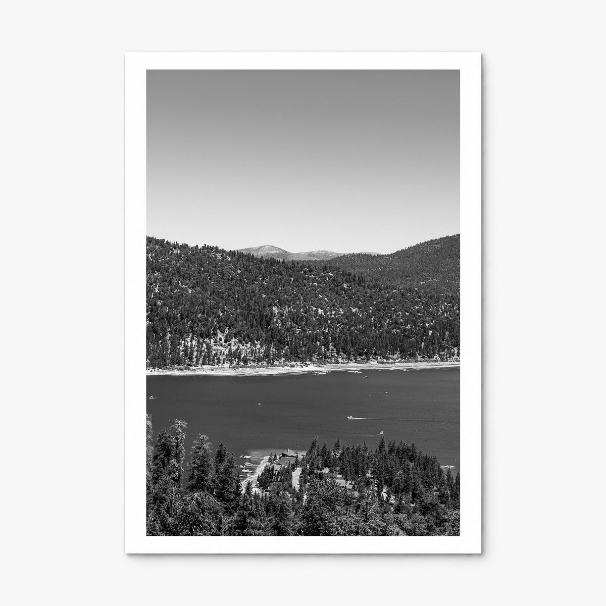 Big Bear Lake Photo Poster, print only (unframed), white border
