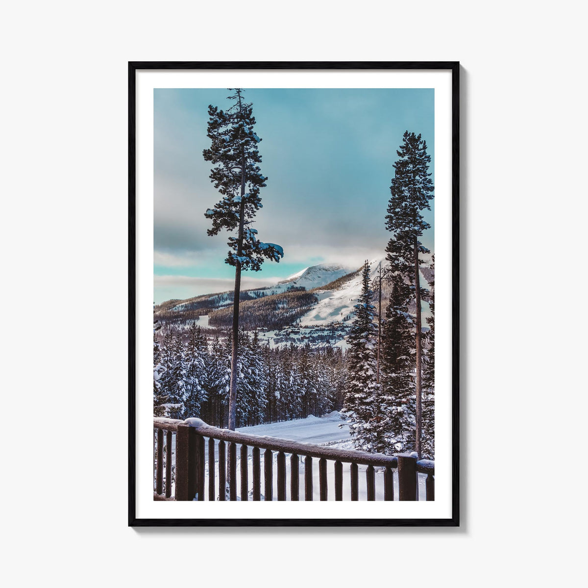 Big Sky no. 3 colorful photo poster of Montana, USA – vertical wall art, unframed print shown in interior mockup