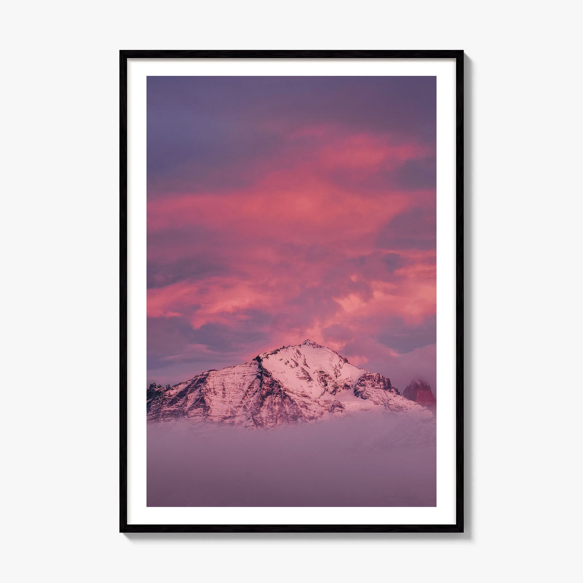 Big Sky Photo No 2 Poster, framed poster mockup, white border