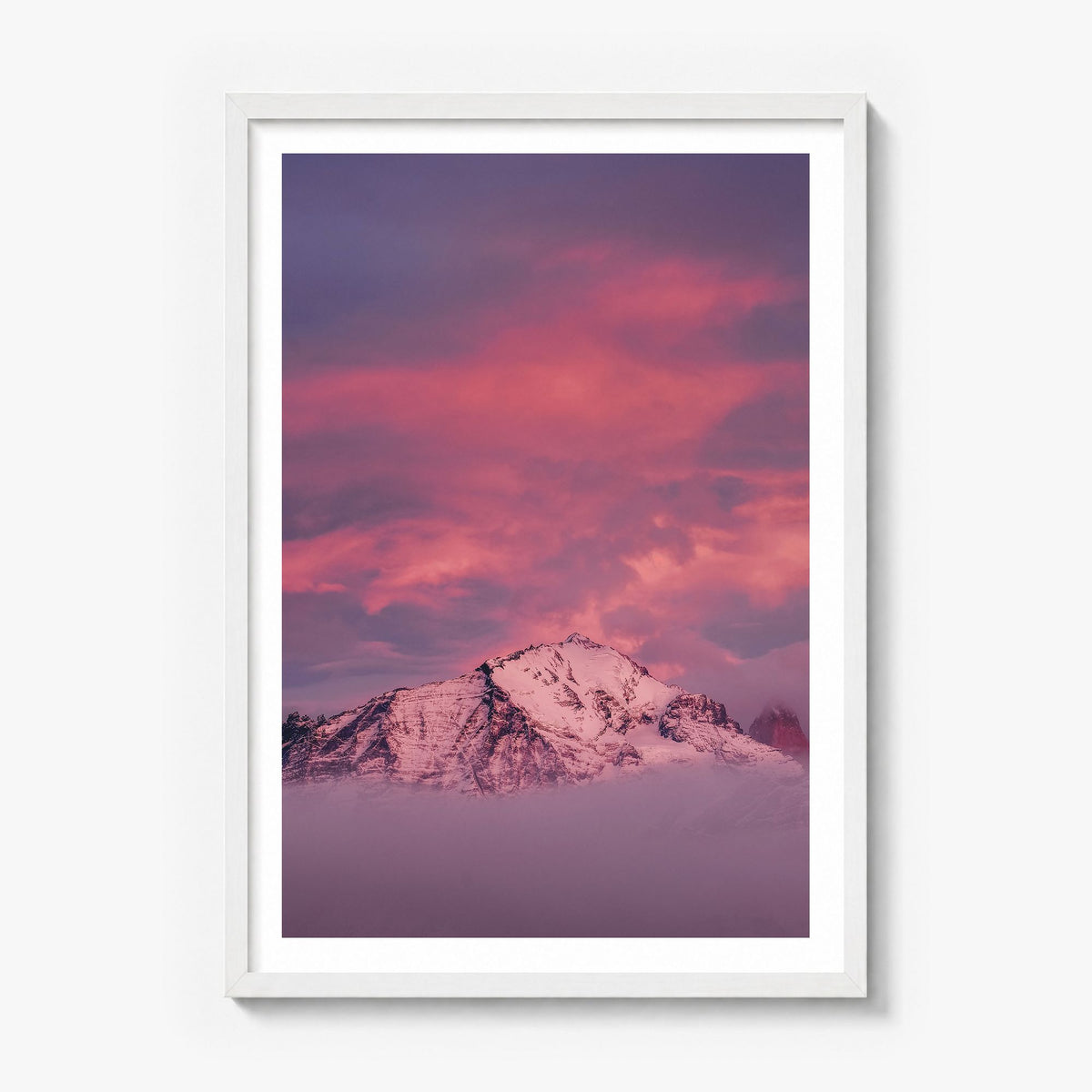 Big Sky Photo No 2 Poster in a white wood frame, white border