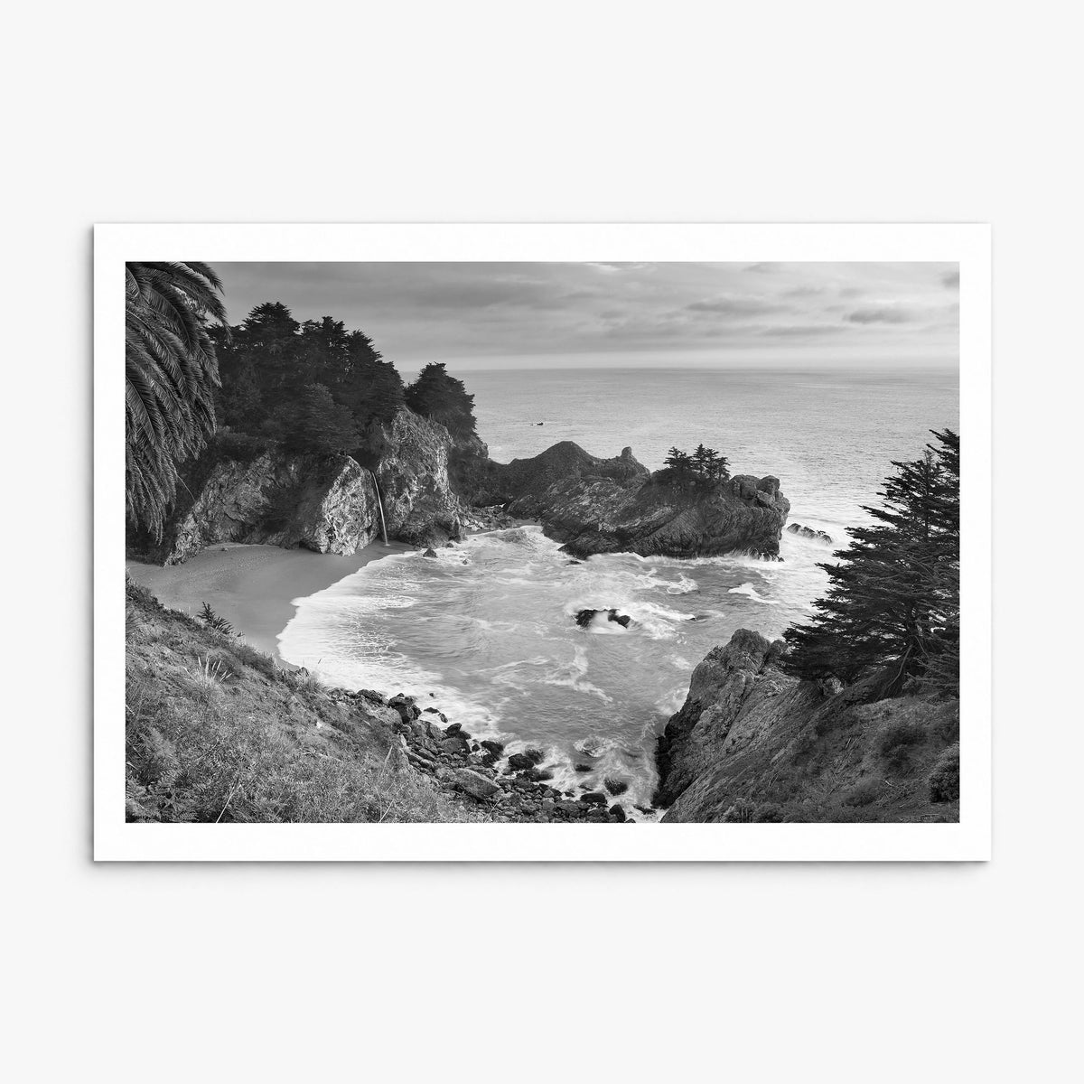 Big Sur Photo Poster, print only (unframed), white border
