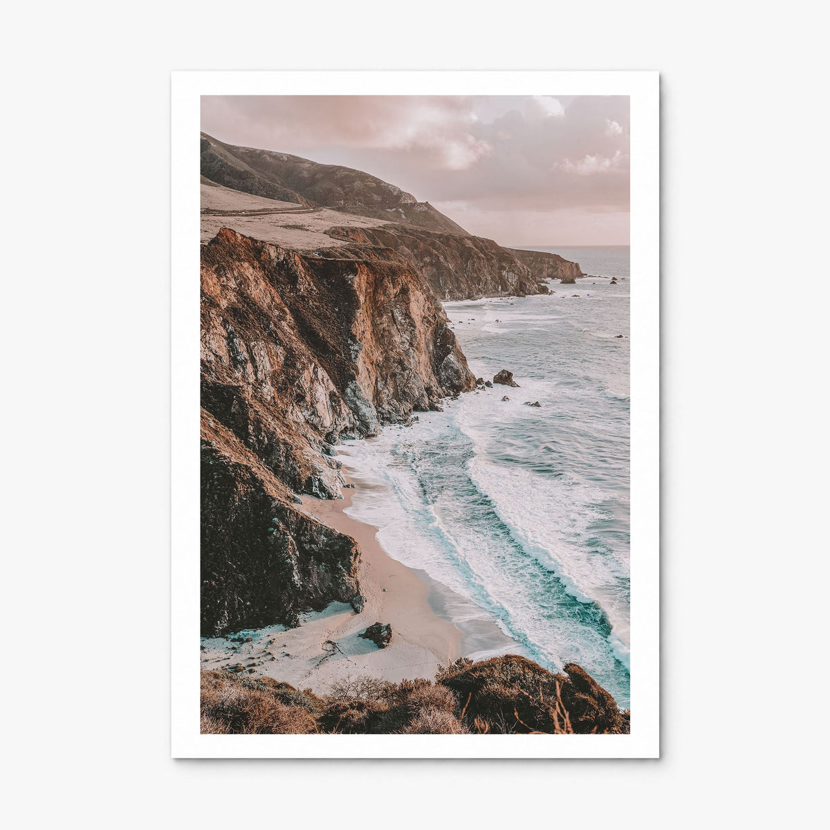 Big Sur Photo No 2 Poster, print only (unframed), white border
