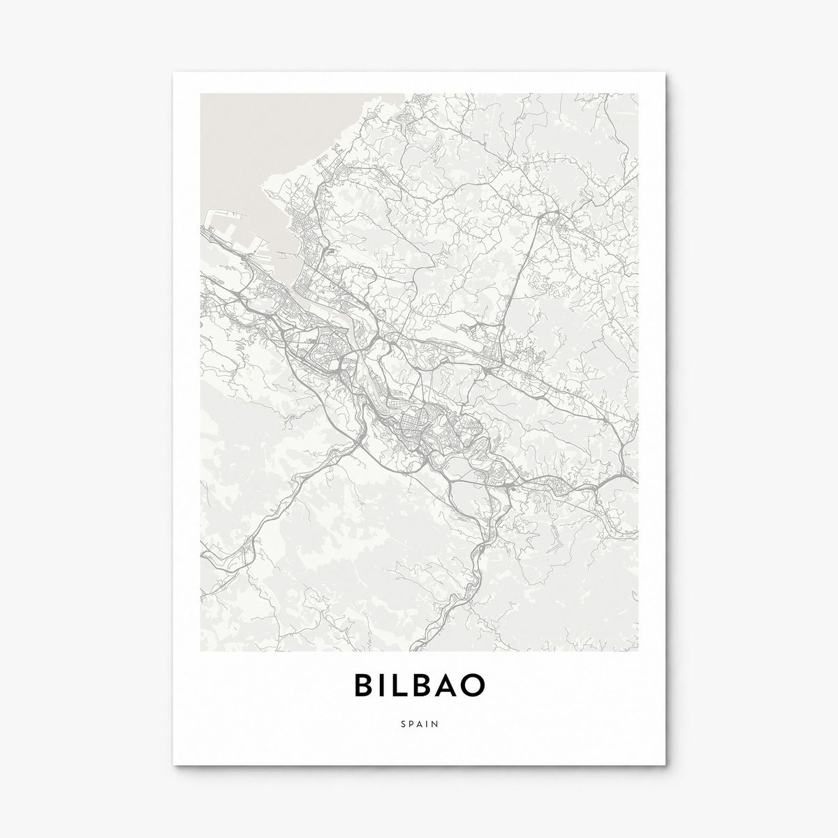 Bilbao Map Poster, print only (unframed)