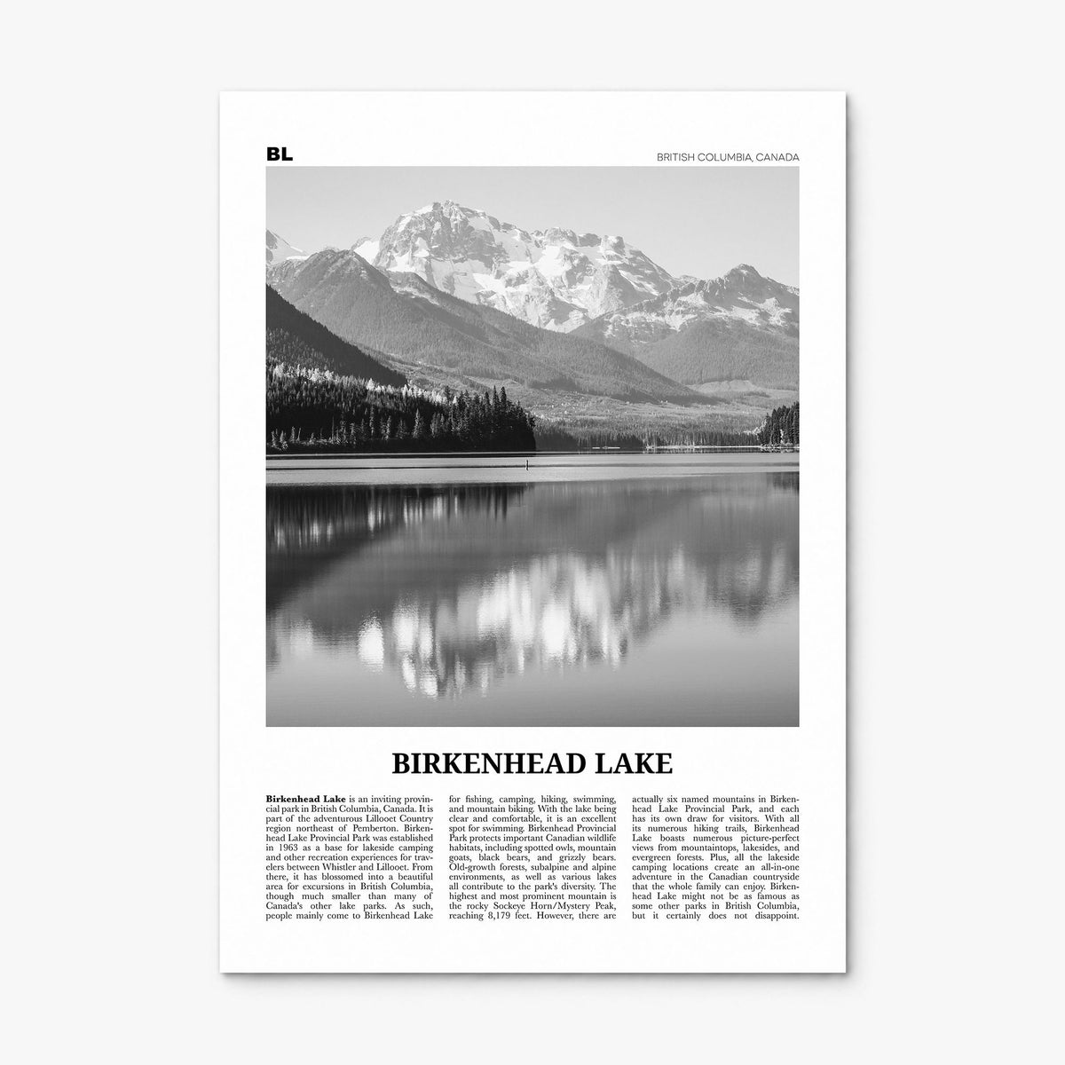 Birkenhead Lake Newspaper Poster, print only (unframed)