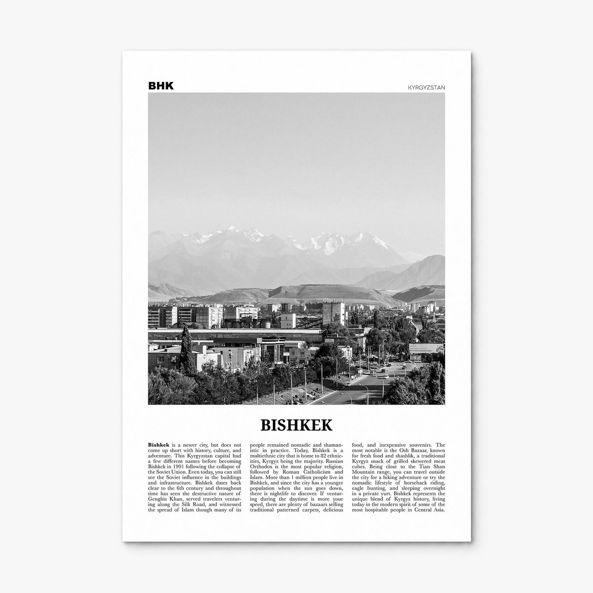 Bishkek Newspaper Poster, print only (unframed)