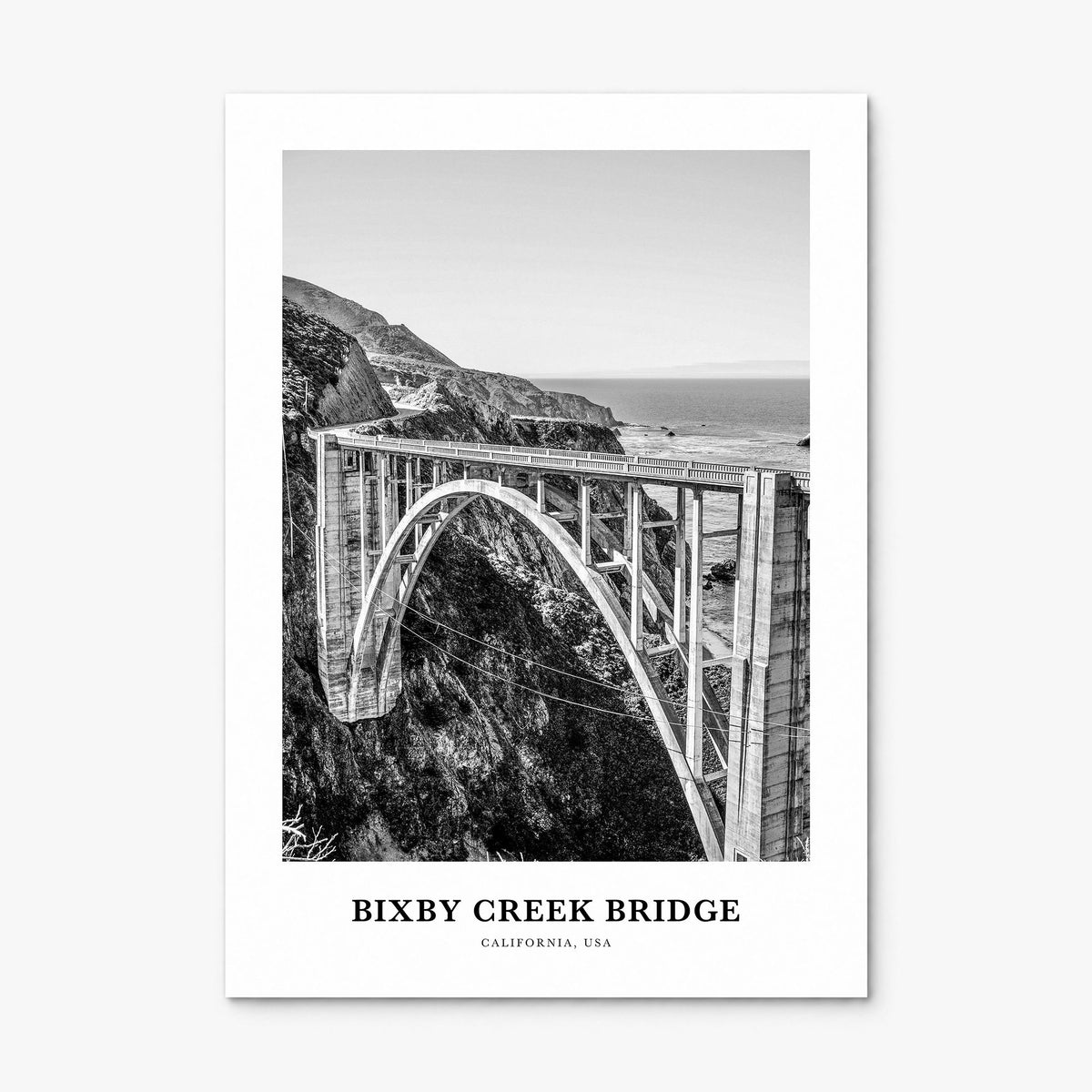 Bixby Creek Bridge Classic Poster, print only (unframed)