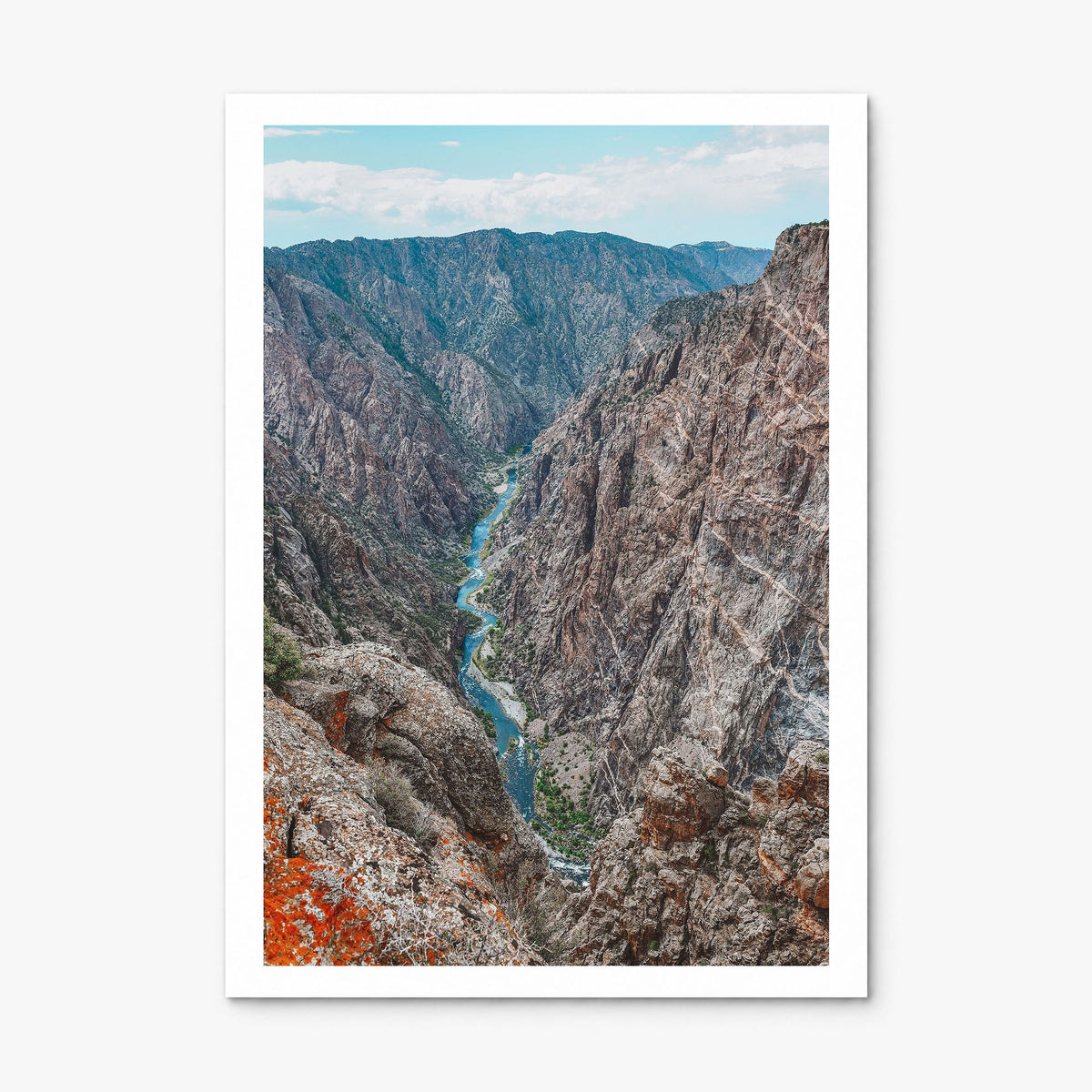 Black Canyon of the Gunnison National Park Photo Poster, print only (unframed), white border