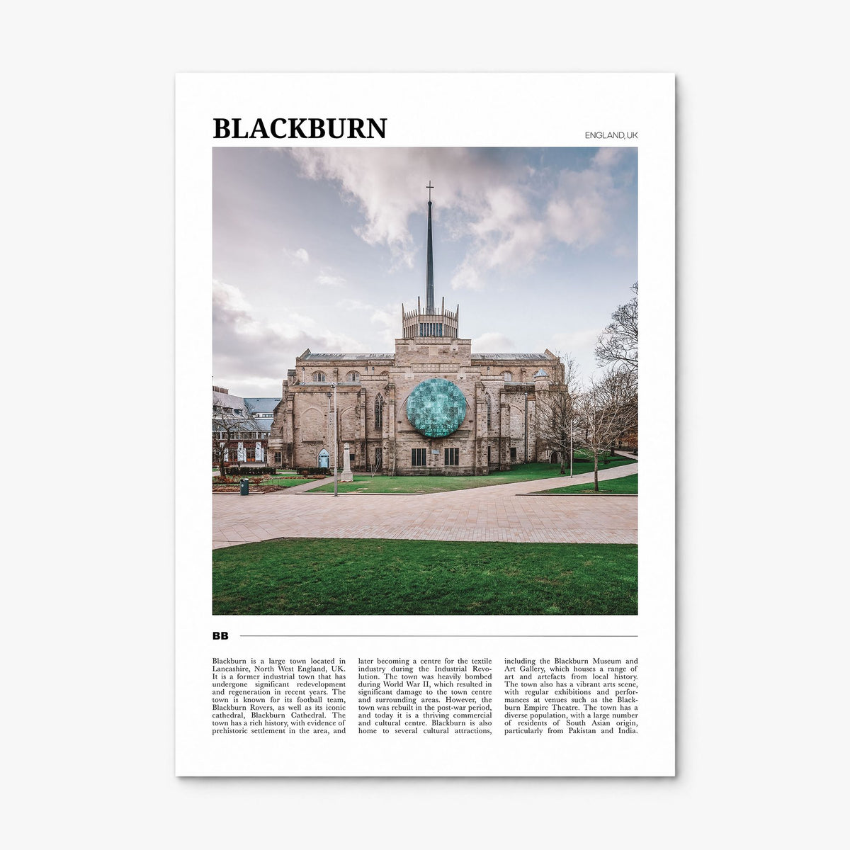 Blackburn Travel Poster, print only (unframed)