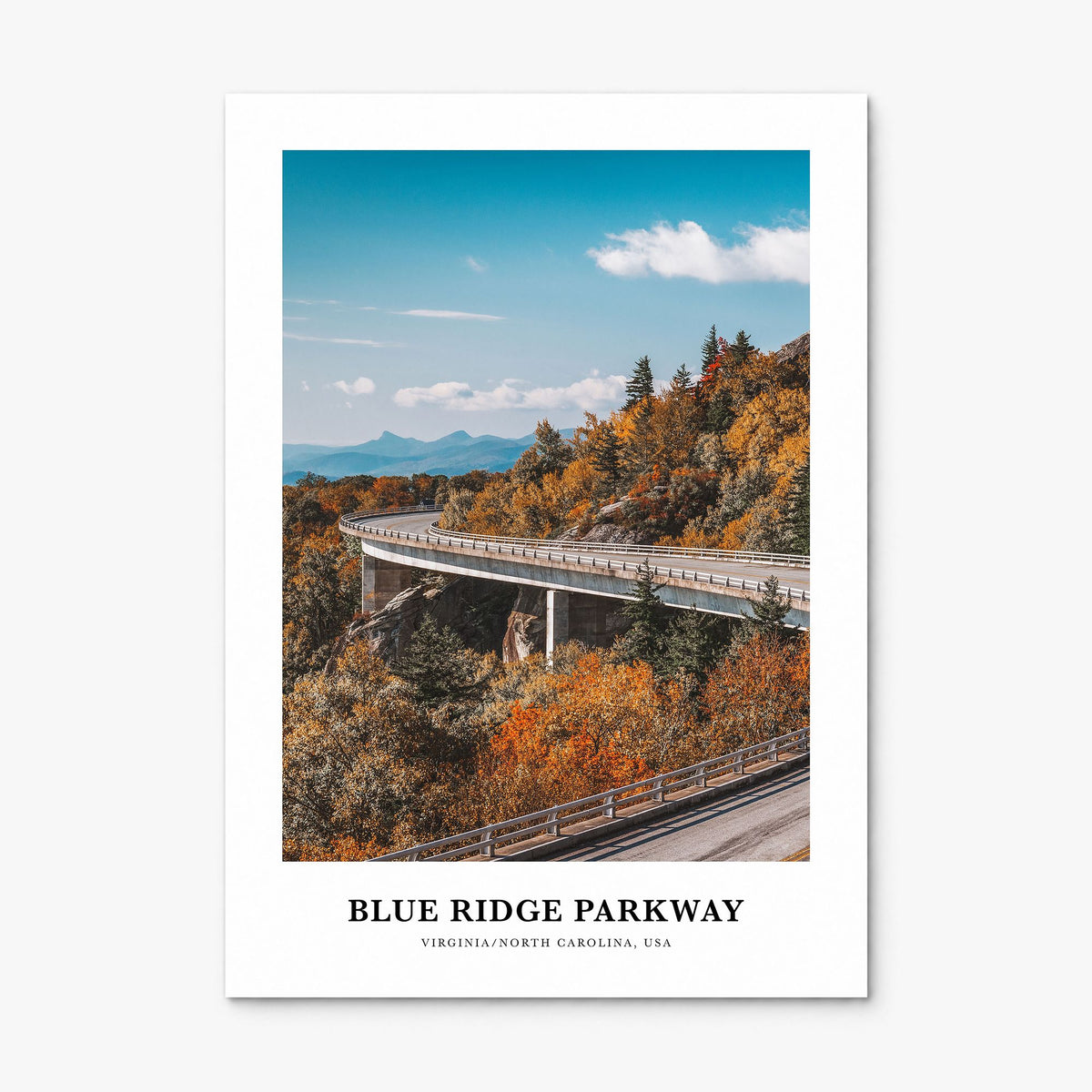 Blue Ridge Parkway Classic Poster, print only (unframed)