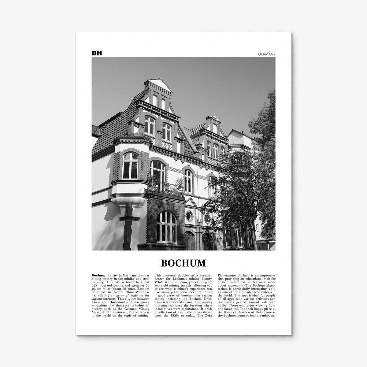 Bochum Newspaper Poster, print only (unframed)