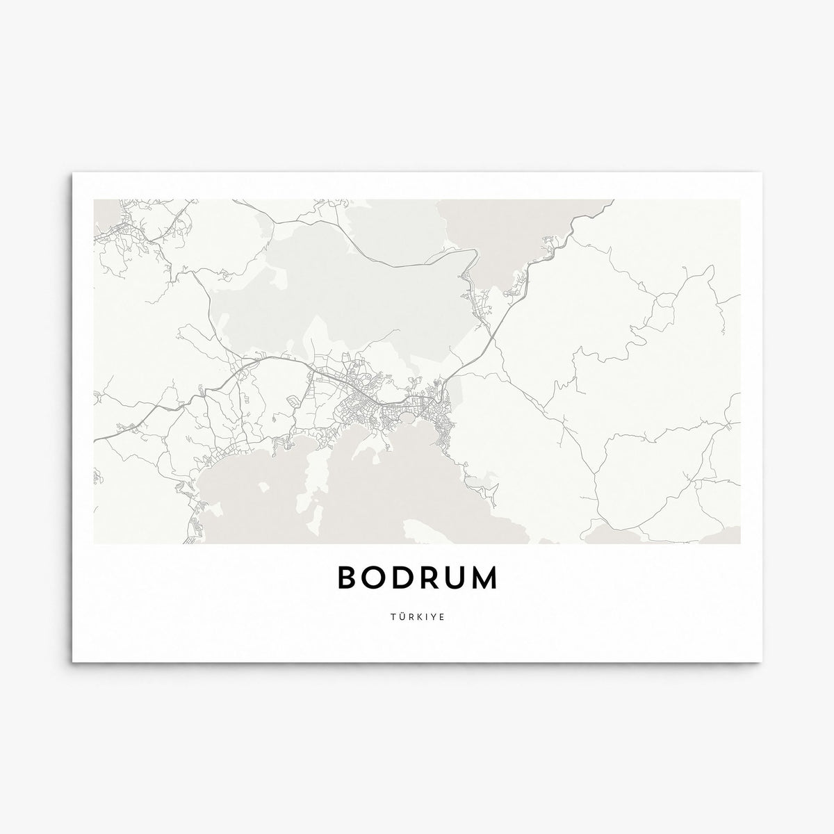 Bodrum Map Poster, print only (unframed)