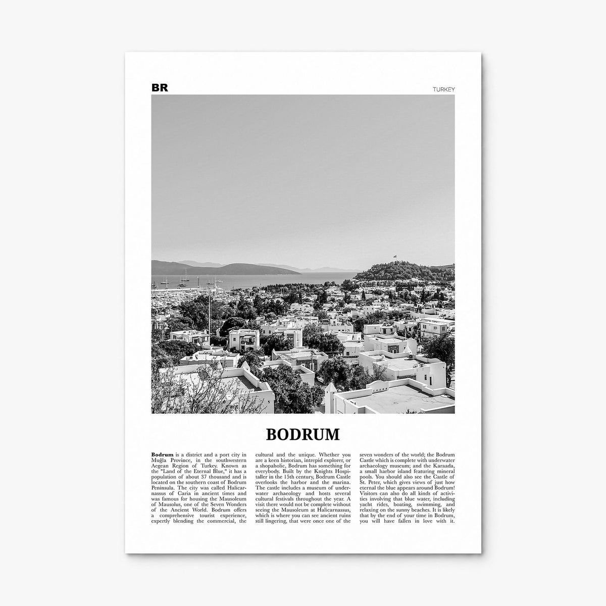 Bodrum Newspaper Poster, print only (unframed)