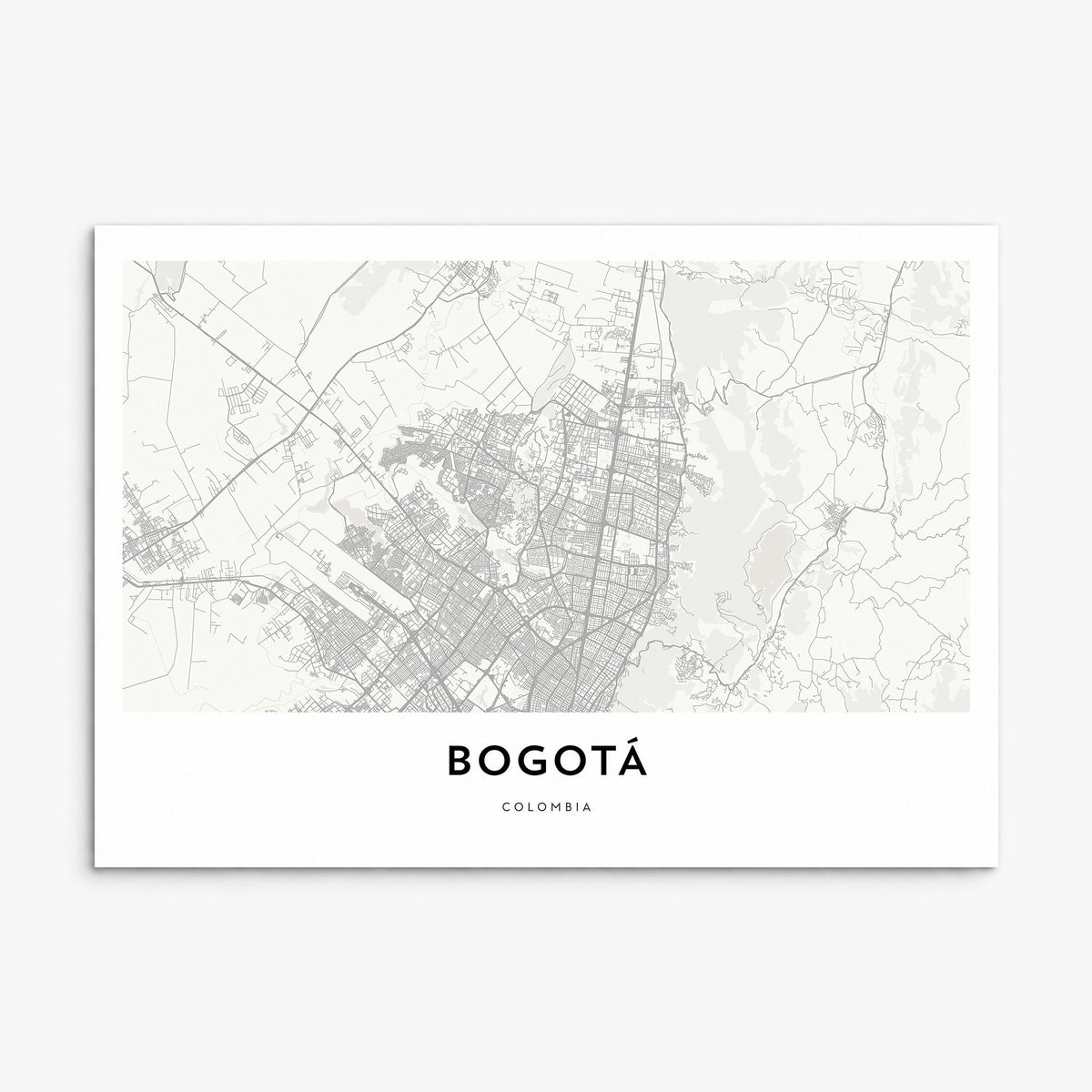 Bogotá Map Poster, print only (unframed)