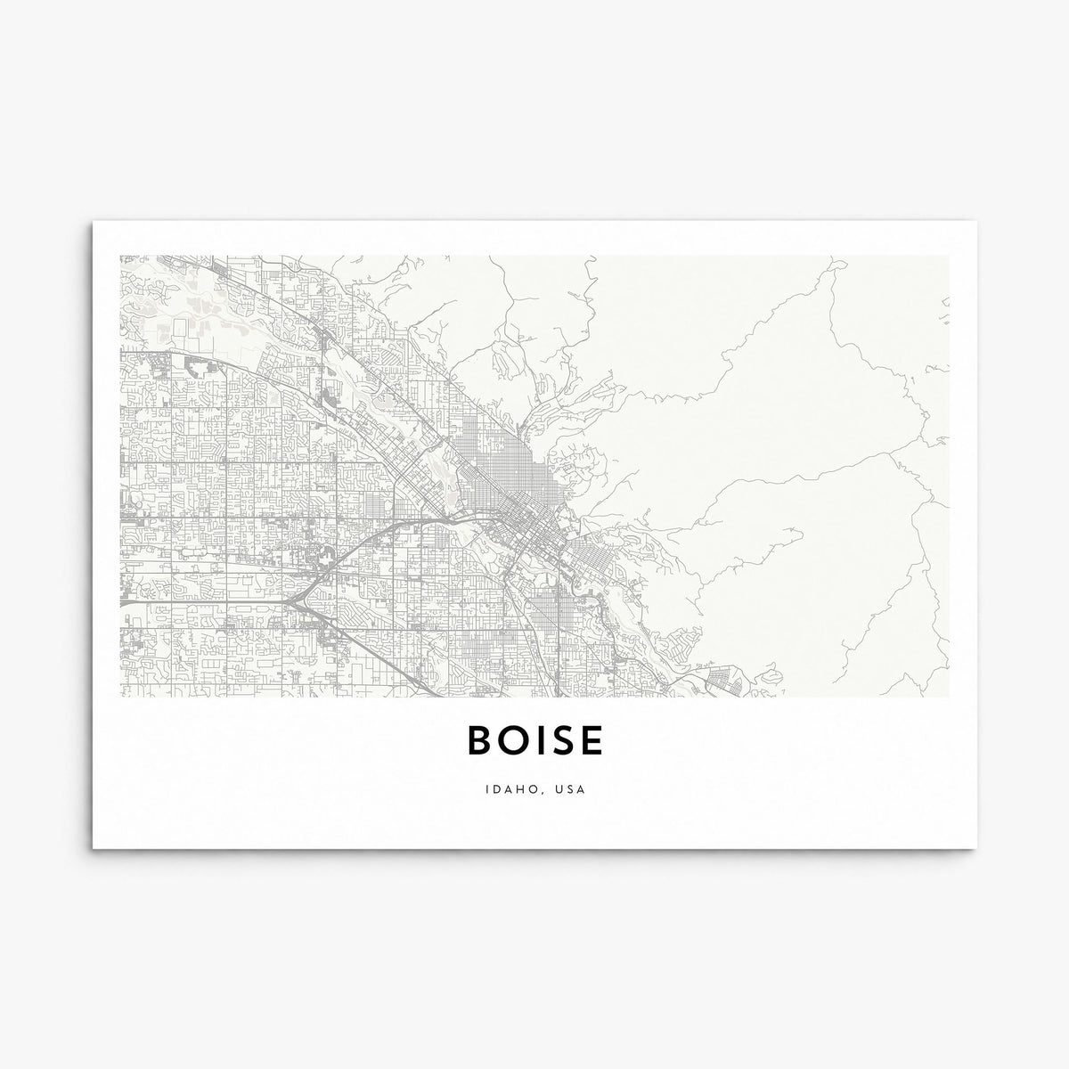 Boise Map Poster, print only (unframed)