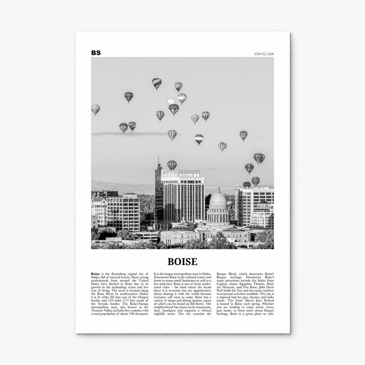 Boise Newspaper No 1 Poster, print only (unframed)