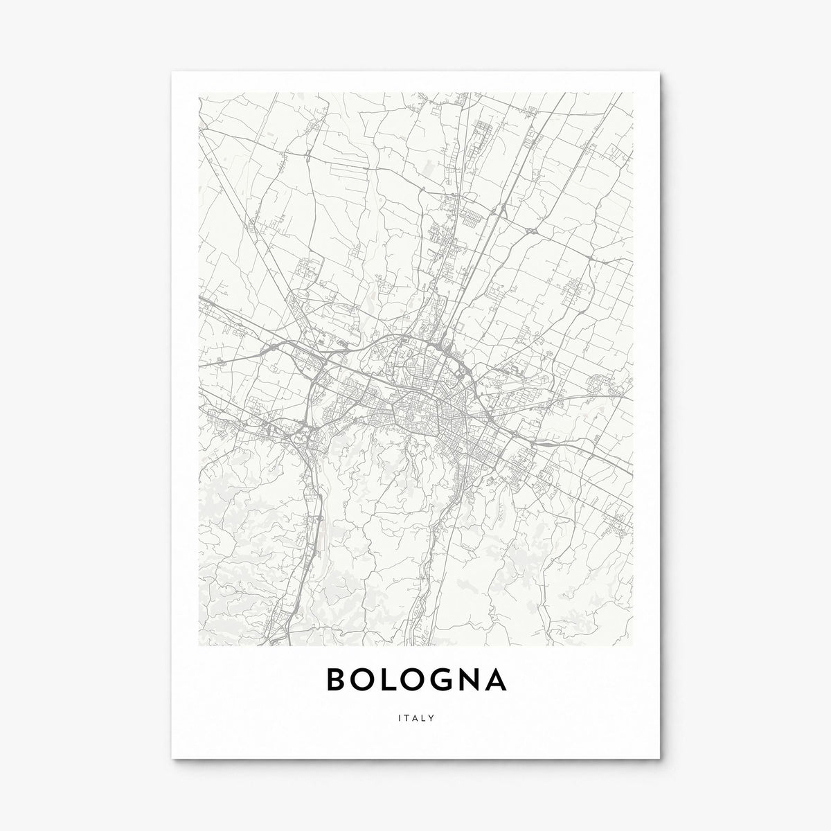 Bologna Map Poster, print only (unframed)