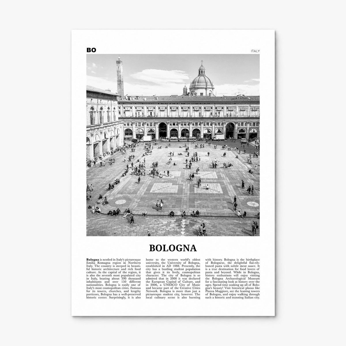 Bologna Newspaper No 1 Poster, print only (unframed)
