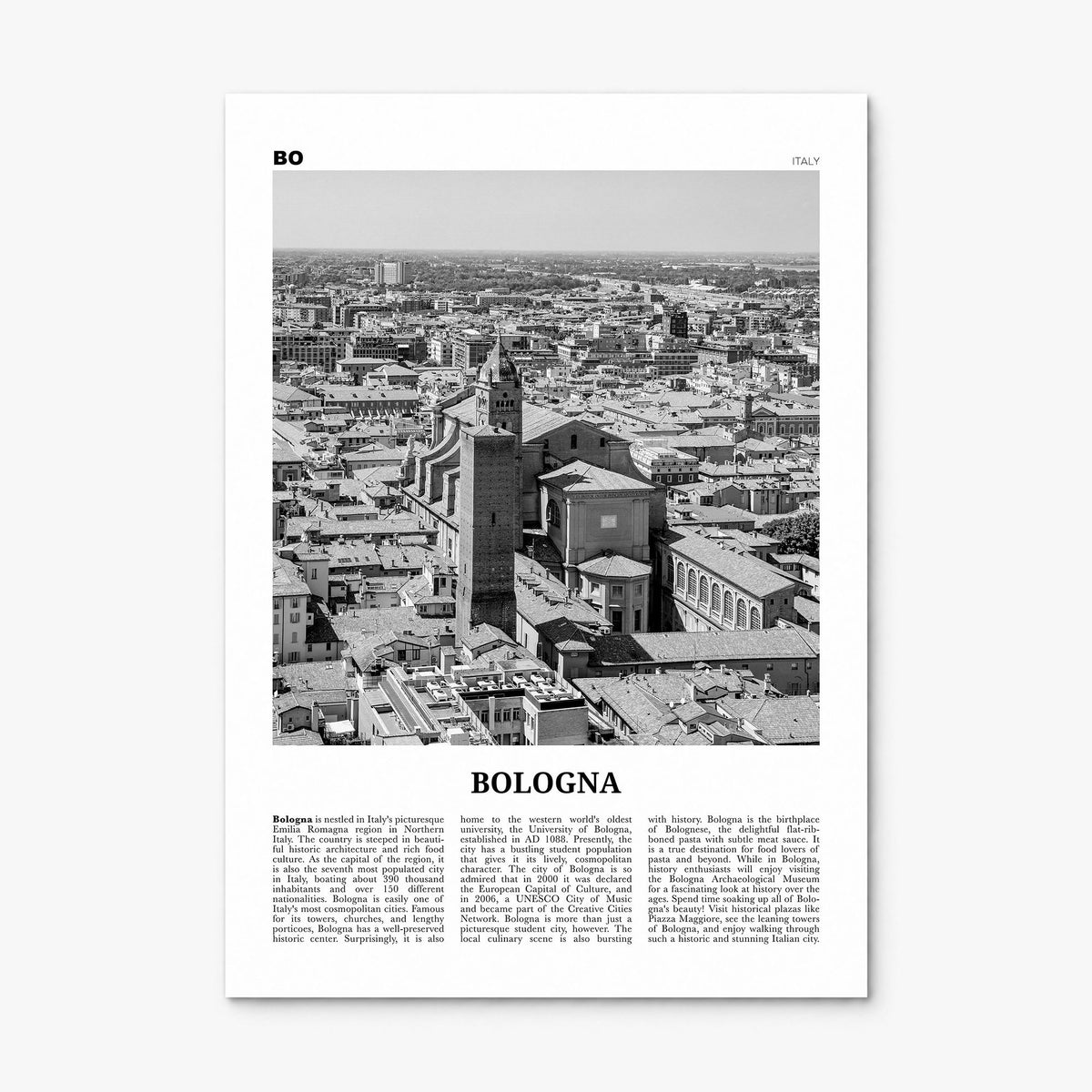 Bologna Newspaper No 2 Poster, print only (unframed)
