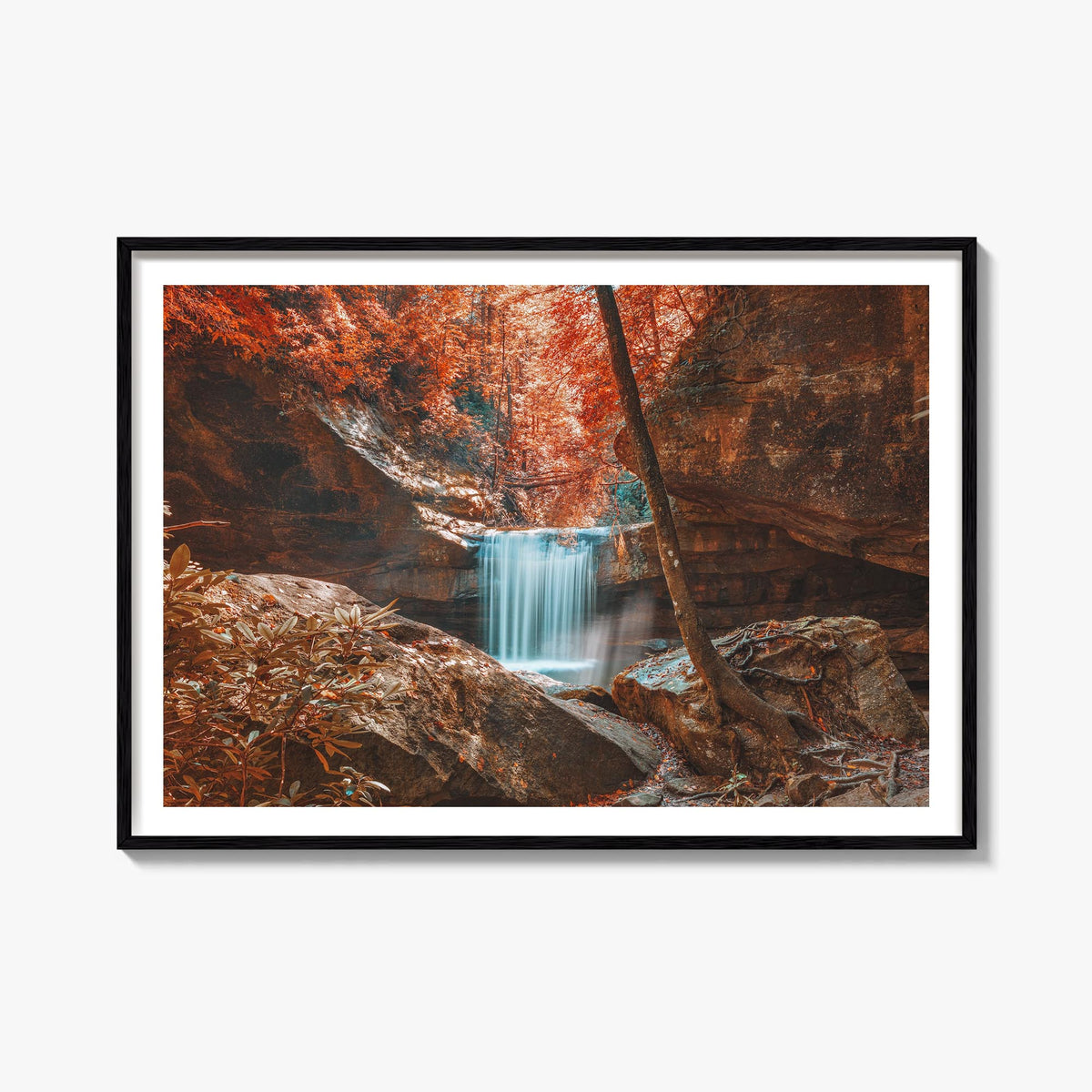 Boone colorful photo poster of North Carolina, USA – horizontal wall art, unframed print shown in interior mockup