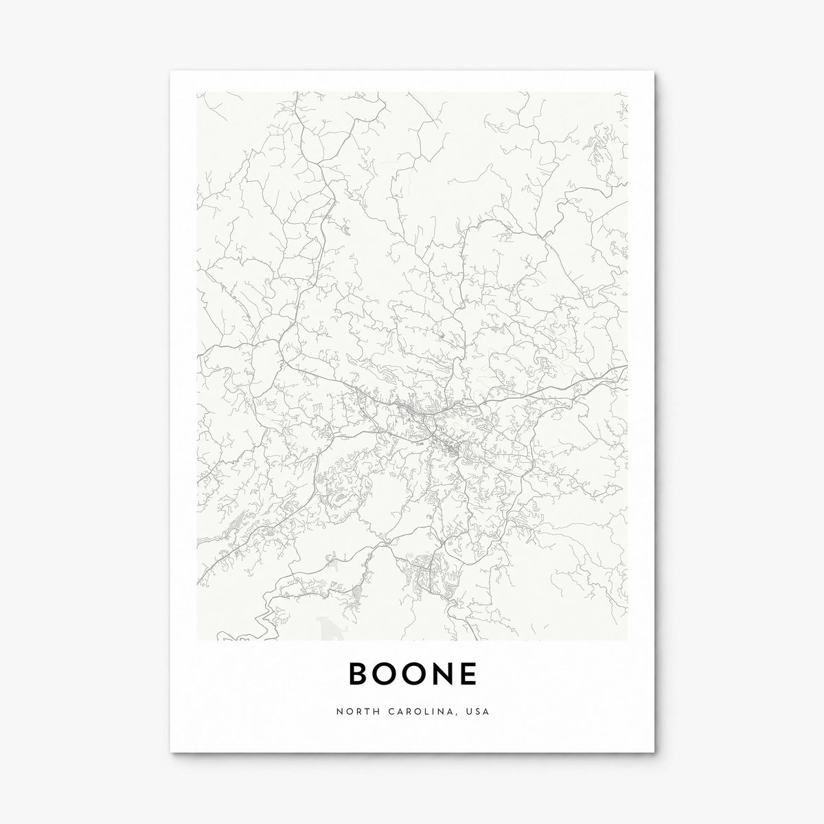 Boone Map Poster, print only (unframed)