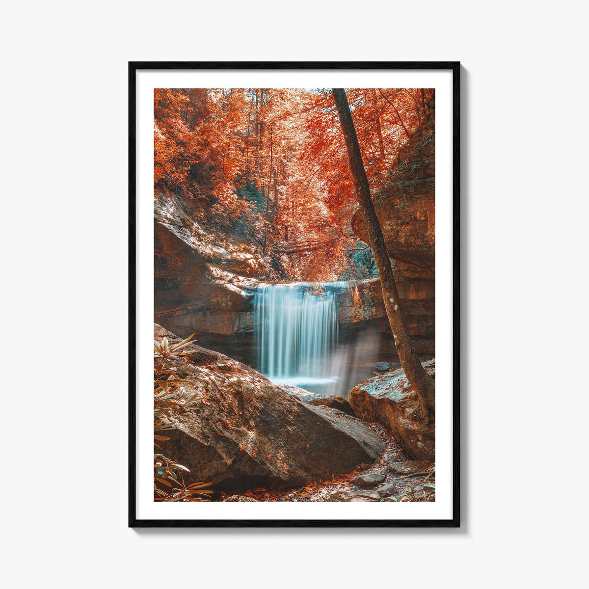 Boone no. 2 colorful photo poster of North Carolina, USA – vertical wall art, unframed print shown in interior mockup
