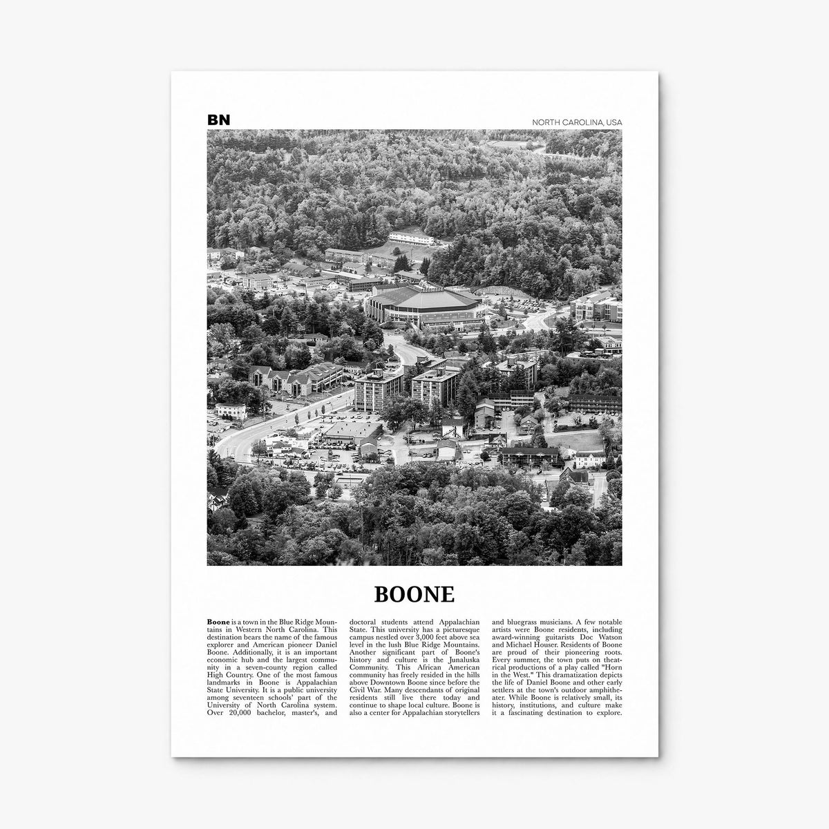 Boone Newspaper No 1 Poster, print only (unframed)