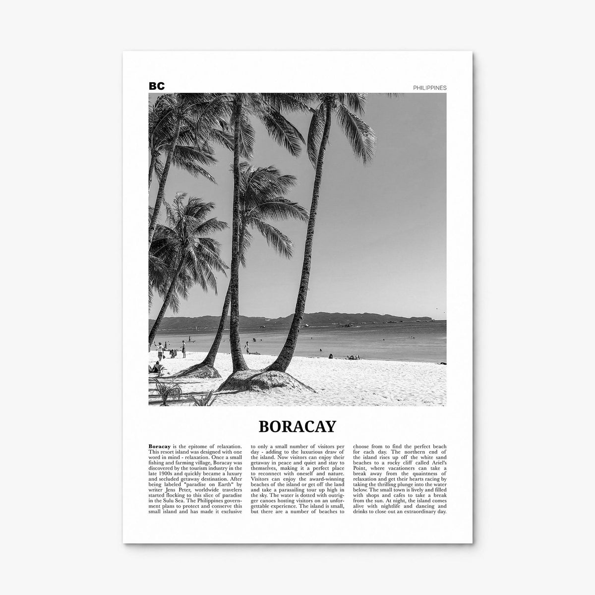 Boracay Newspaper Poster, print only (unframed)