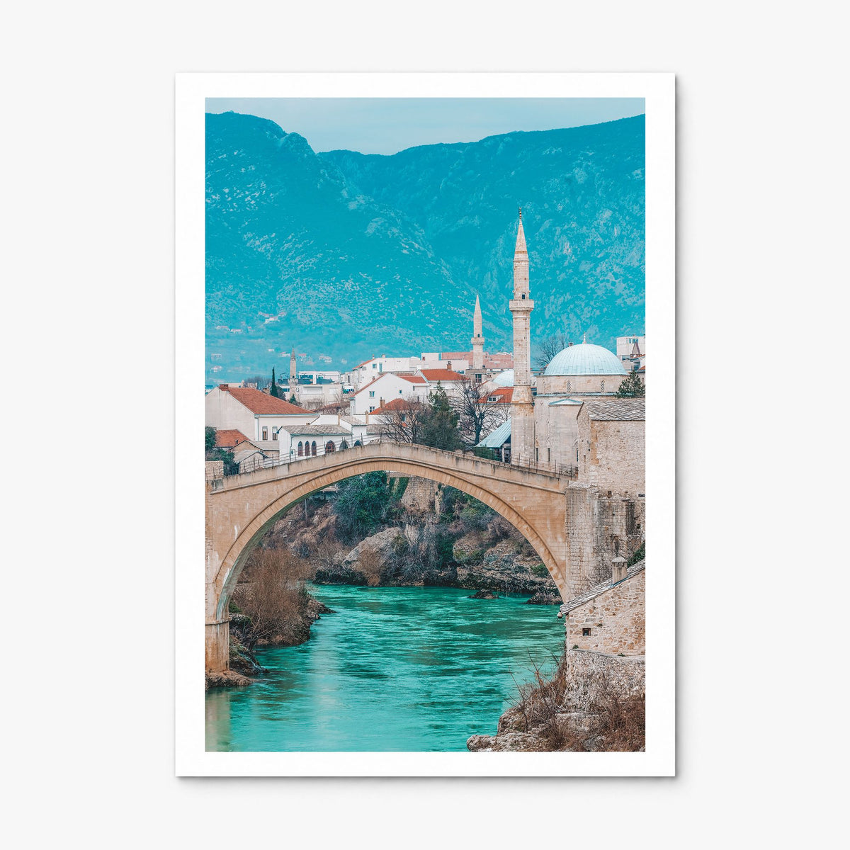 Bosnia and Herzegovina Photo Poster, print only (unframed), white border