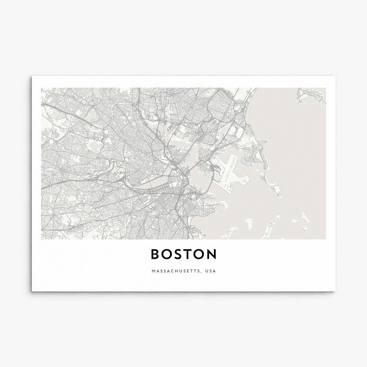 Boston Map Poster, print only (unframed)