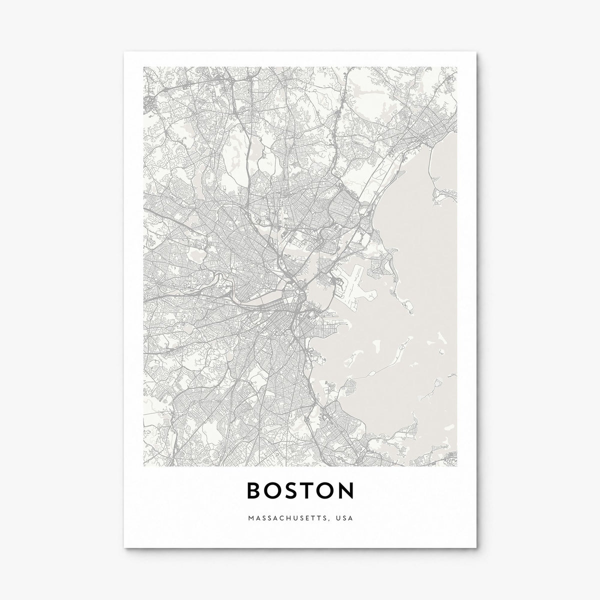 Boston Map Poster, print only (unframed)