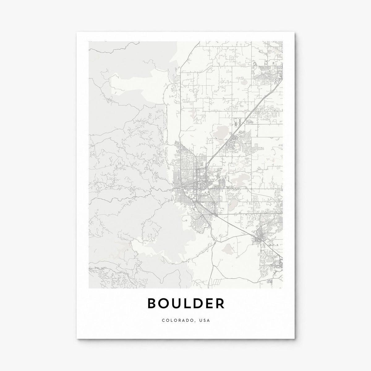 Boulder Map Poster, print only (unframed)