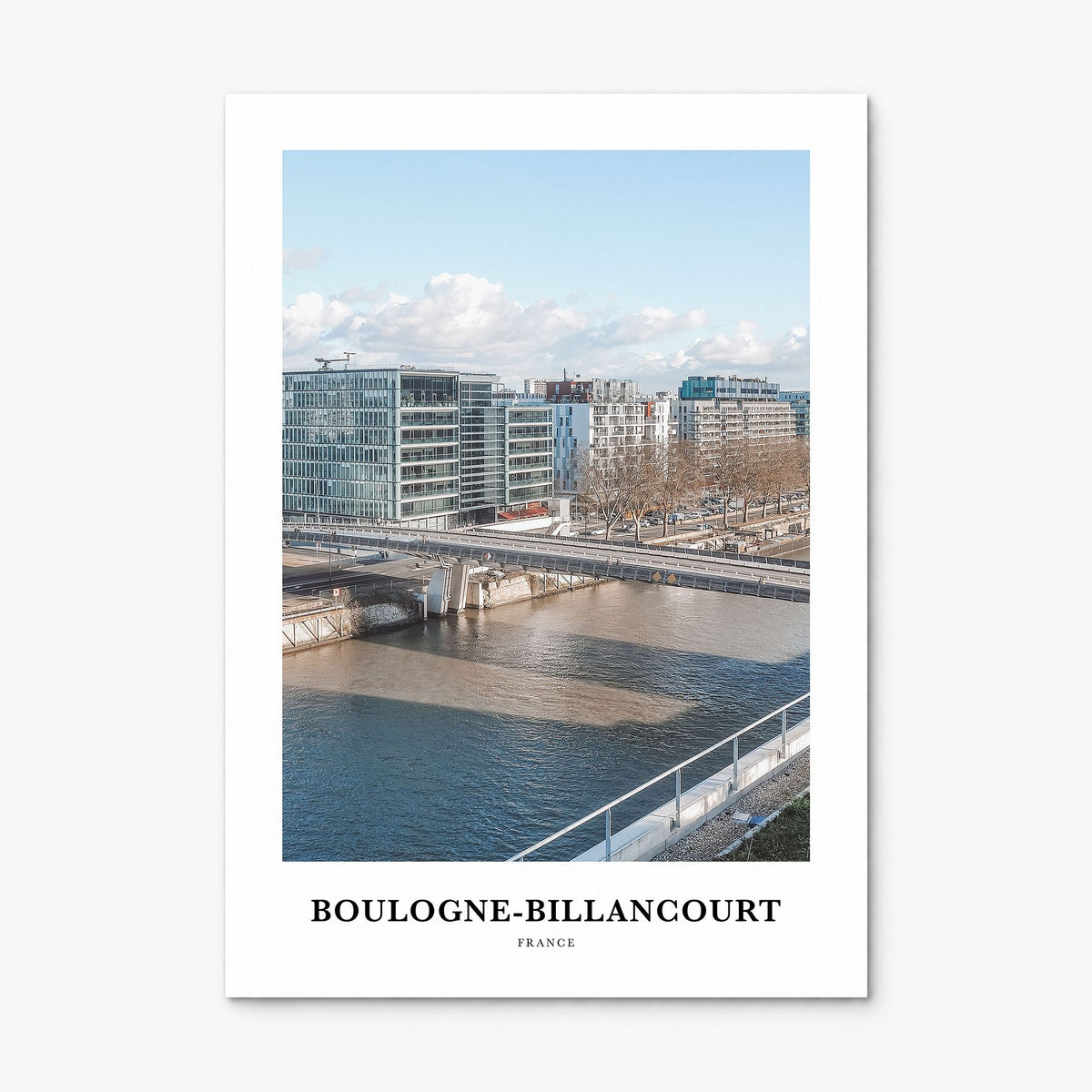 Boulogne-Billancourt Classic Poster, print only (unframed)