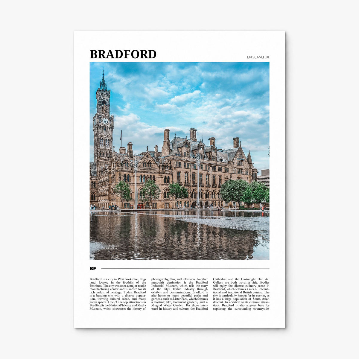 Bradford Travel Poster, print only (unframed)