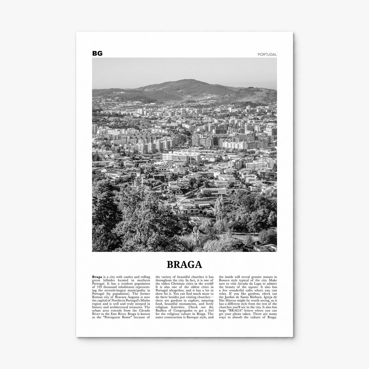 Braga Newspaper Poster, print only (unframed)