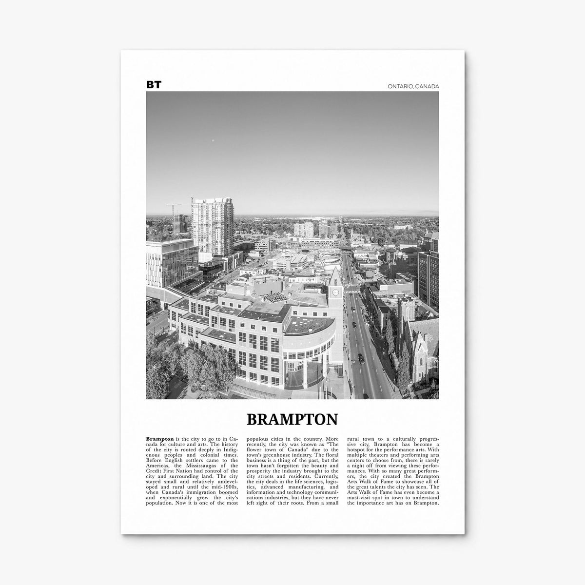 Brampton Newspaper Poster, print only (unframed)