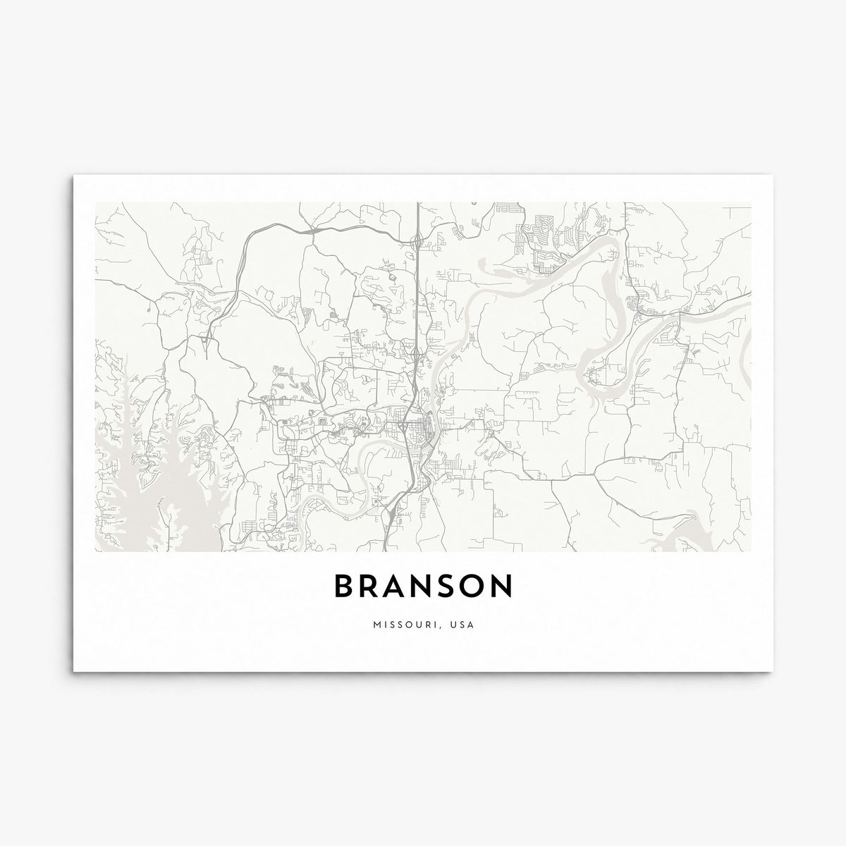 Branson Map Poster, print only (unframed)
