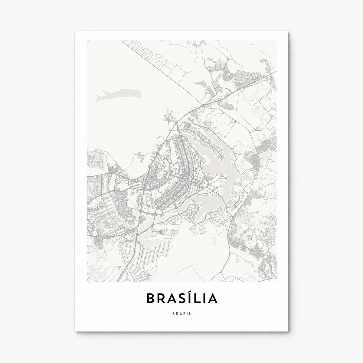 Brasília Map Poster, print only (unframed)