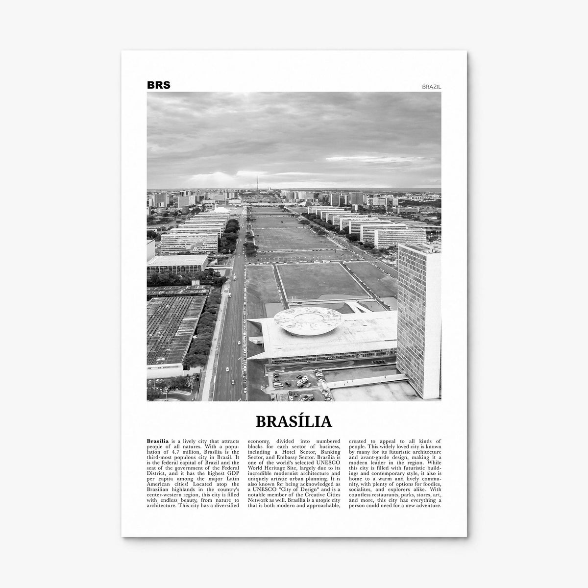 Brasília Newspaper No 2 Poster, print only (unframed)