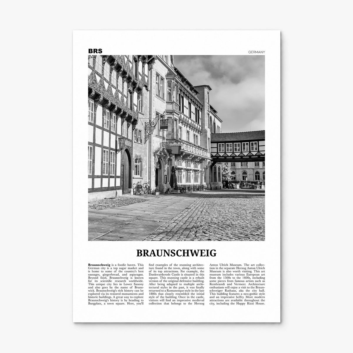 Braunschweig Newspaper Poster, print only (unframed)