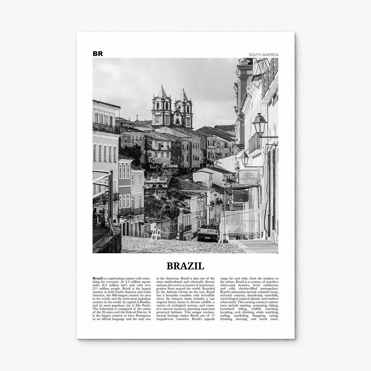 Brazil Newspaper No 3 Poster, print only (unframed)
