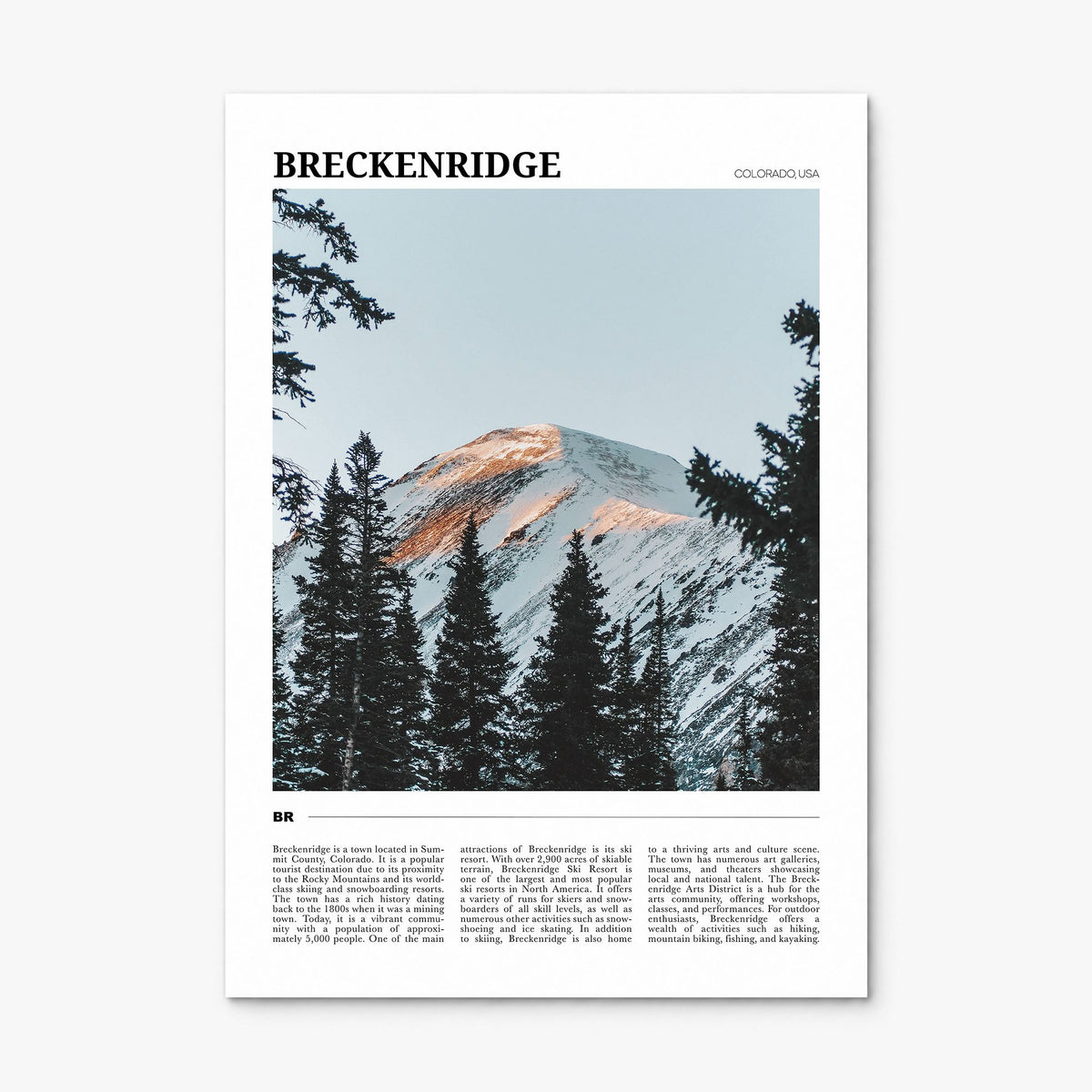 Breckenridge Travel No 1 Poster, print only (unframed)