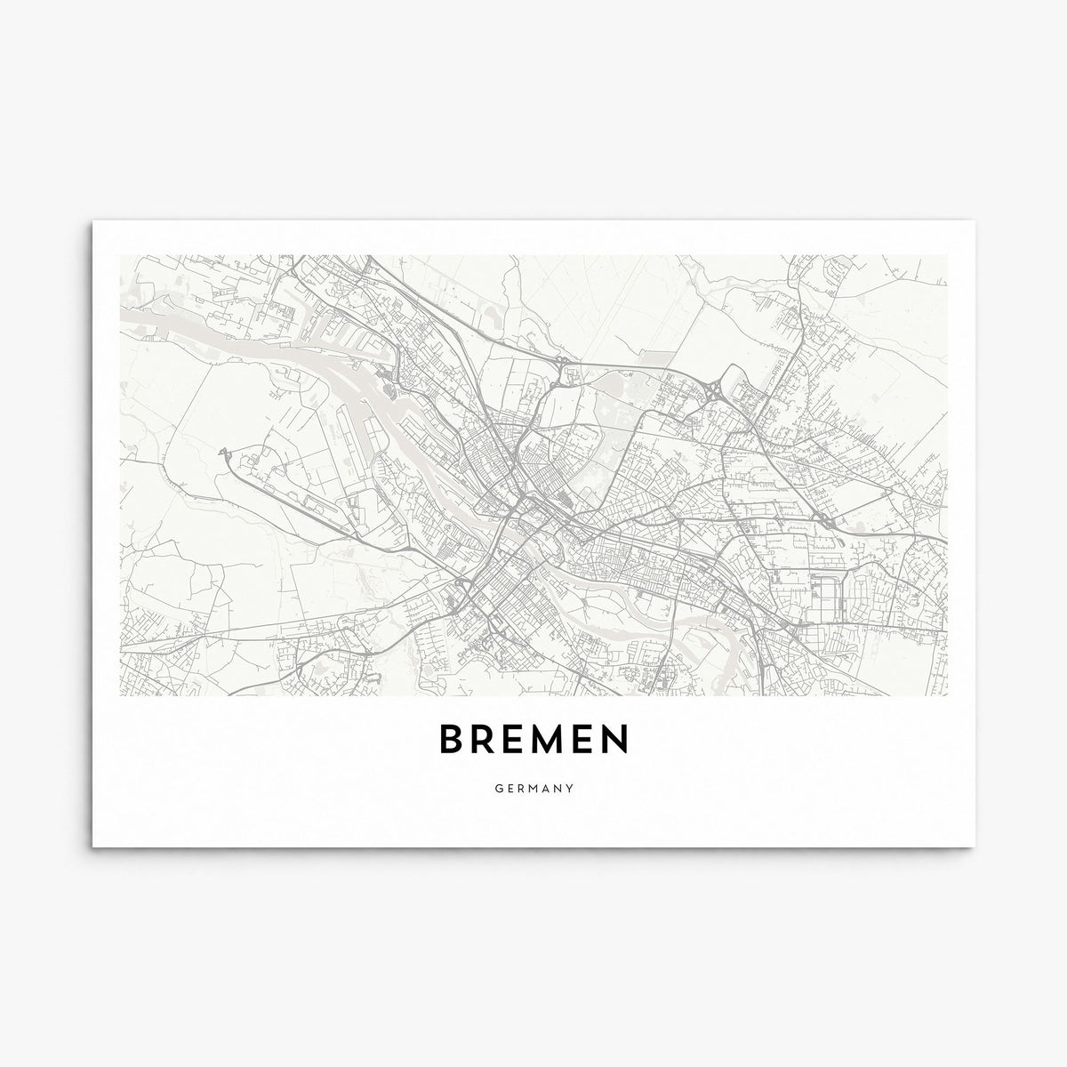 Bremen Map Poster, print only (unframed)