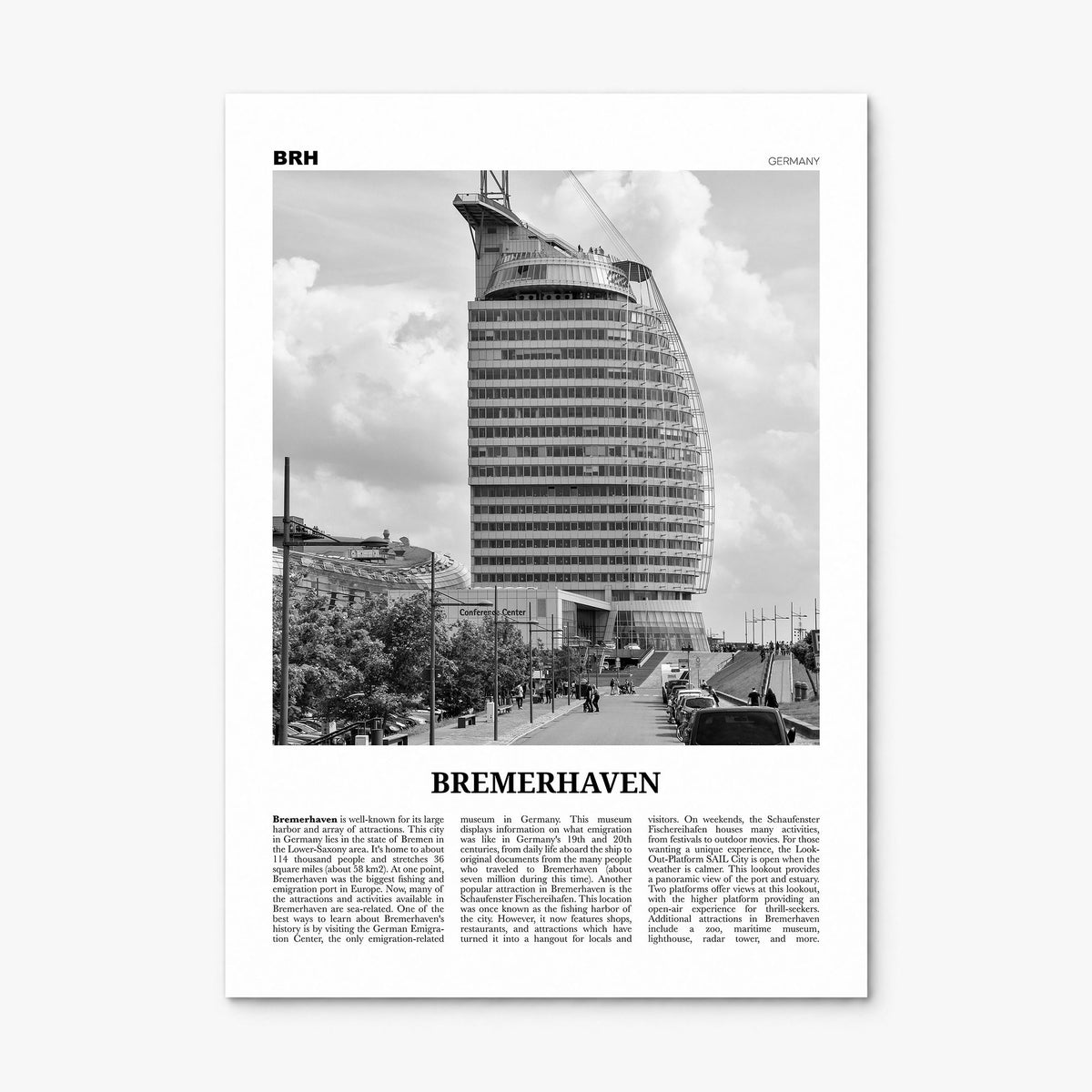 Bremerhaven Newspaper Poster, print only (unframed)